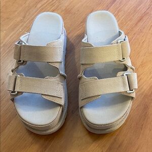UGG Sandals with Double Straps in Cream( sea salt) size 7